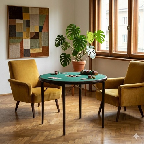 Tavolo gioco vintage faggio - da,