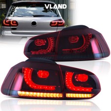 Fanali posteriori a LED fumè rosso VLAND per Volkswagen Golf 6 2008-2013 con sequenziale
