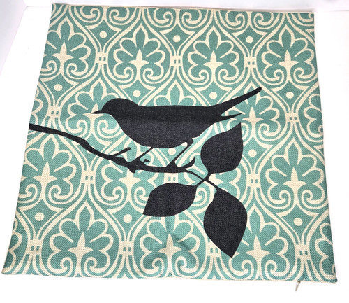 Copricuscino teal damascato - copricuscino,