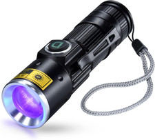 Torce UV 395Nm Ricaricabile USB, LED Lampada Di Wood Ultravioletti Torcia Luce N