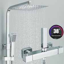 Termostatico Colonna doccia con miscelatore set doccetta soffione pioggia asta