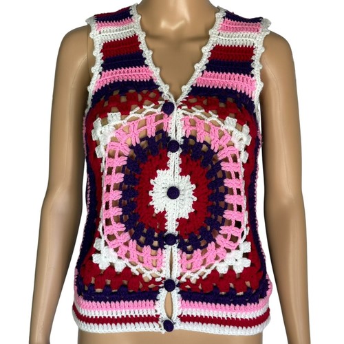 Gilet quadrato nonna uncinetto