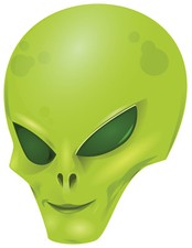 ADESIVI DECAL TESTA ALIENO