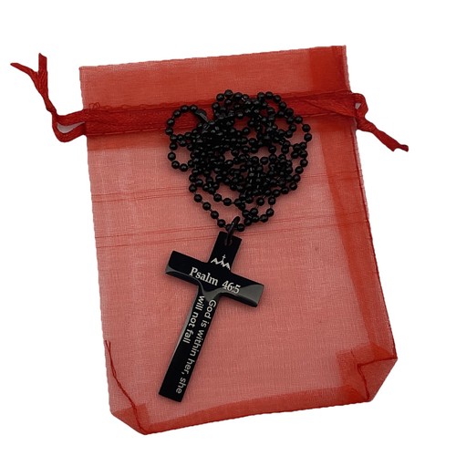 Croce metallo nero con - croce,