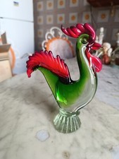 Scultura vintage in vetro di Murano raffigurante Gallo anni 70