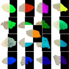 Glow in the dark polvere bianca alla luce del giorno Scegli tra 17 tipi di colore Pittura Artigianale