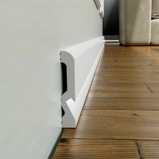 Battiscopa bianco led alto 10