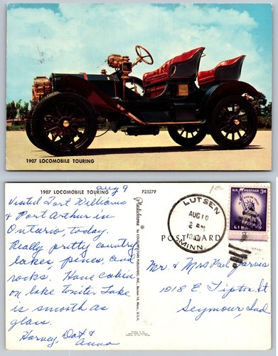 Cartolina locomobile touring - locomobile,
