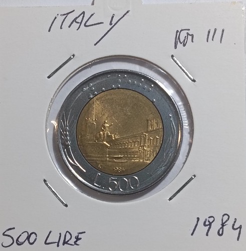 Italia 500 lire 1984 km - lire,, 111