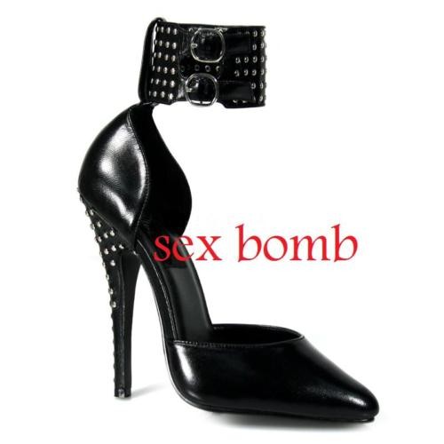 Sexy scarpe domina nera - nera, in