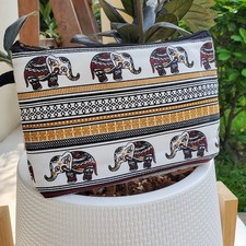 Pochette in tela con stampa
