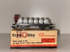 RIVAROSSI 12027 FS CARRO TIPO M CON 6 BOTTI E GARITTA H0 Con Scatola Originale