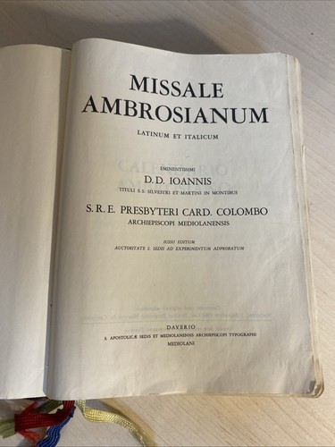 Missale ambrosianum latinum - ambrosianum,