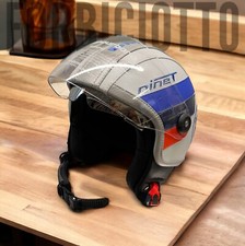 Casco rivestito in pelle e personalizzato BMW Ninet Doppia visiera S M L XL