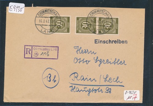 E9430 lettera reco 1947 - lettera,