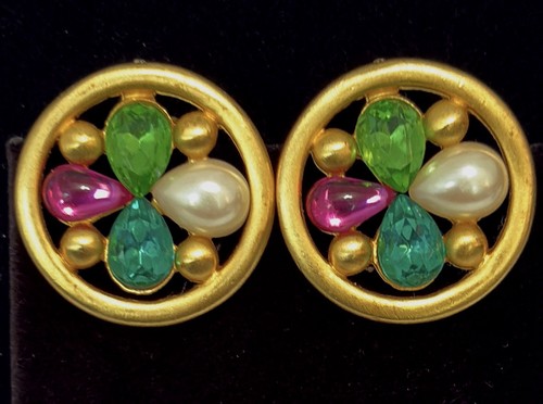 Orecchini clip perle cabochon - orecchini,