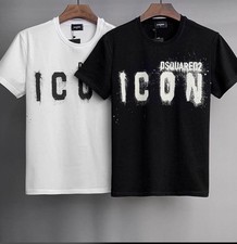 Shirt bianca nera dsquared - t-shirt,