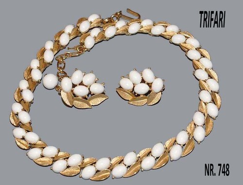 Crown trifari demi parure - trifari,,