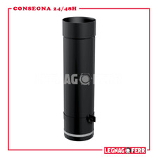 Telescopico Tubo 50cm Stufe Legna Nero Pesante Apros Allungabile Spess 2 mm TEL5