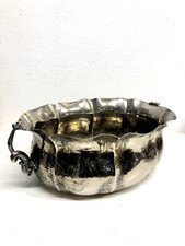 CENTROTAVOLA OVALE JARDINIERE SILVERPLATED A.B.M. BORDO MOSSO PRESE TRITONI '900