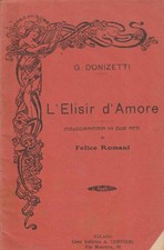 Elisir amore melodramma - d'amore.,