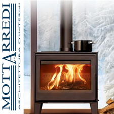 Stufa a legna in acciaio