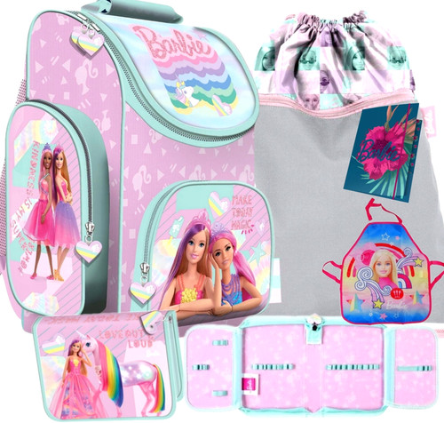 Zaino scuola barbie - set,