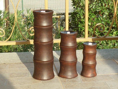 Portacandele etnico bamboo - portacandele,