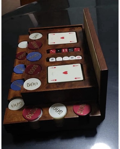 Set poker vintage con fish - set,