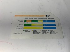 SCHEDA TELEFONICA SIP-FASCE ORARIE DELLA TELESELEZIONE NAZIONALE-ERRORE STAMPA