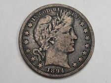 Data Chiave VF 1894-S Dollaro D'Argento Barber Mezzo.