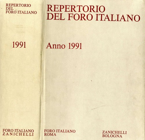 Repertorio del foro italiano - repertorio,