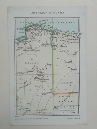 Cartolina cirenaica cufra - cirenaica,