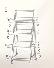 Scaffale scala 4 livelli noce