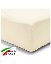 Lenzuolo Angolo con Elastici Baby per Lettino Made in Italy Percalle PANNA