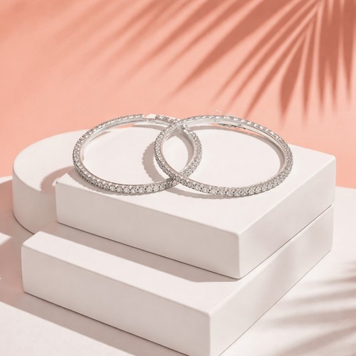 Orecchini cerchio con - cerchio, strass