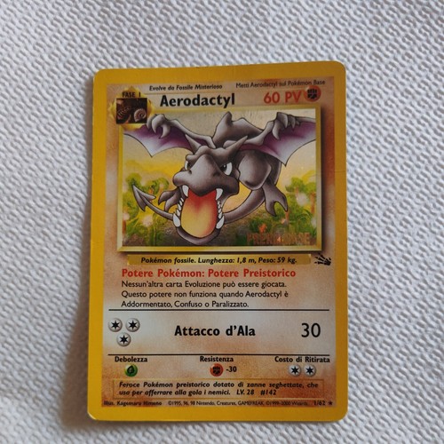 Carta pokémon aerodactyl - carta,
