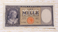 1000 LIRE BUSTO DELL'ITALIA TESTINA DECRETO RARO DEL 20/03/1947