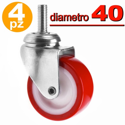 Ruote gomma ricambio per - 4, in
