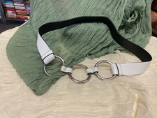 Cintura pelle bianca Prada