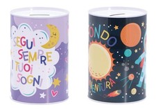 Salvadanaio cilindro latta