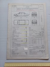 Alfa Romeo 2000 Berlina 105.12 1971 scheda omologazione DGM Motor. Facsimile