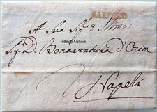 Italia Vorphila 1809 Regno di Napoli Lettera Posta SALERNO Generali Murat Doria