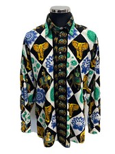 VERSACE JEANS COUTURE MAGLIA SHIRT CAMICIA UOMO MAN VINTAGE 100% COTTON JHA322
