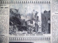 1929 Lago Nibbiano ERUZIONE VESUVIO TERZIGNO Bresadola