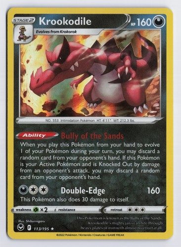 Krookodile swsh12 113 195 - swsh12, #113/195