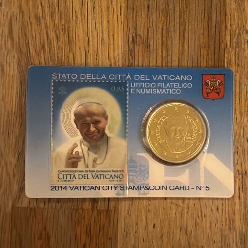 Vaticano city stamp - city, coin