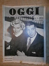 -OGGI- SETTIMANALE N.4 ANNO 1954- MARILYN MONROE - ATTUALITA' E COSTUME   
