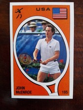 FIGURINA NR.  195 JOHN MCENROE  ALBUM SUPERSPORT PANINI 1988 DA EDICOLA