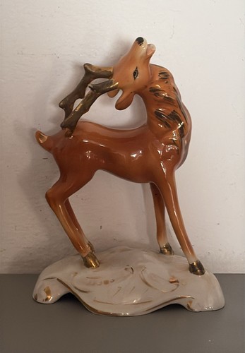 Statuetta cervo ceramica - statuetta,